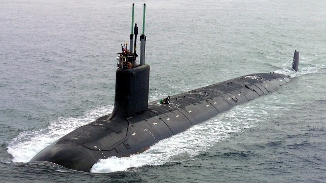Virginia-class nuclear-powered sub heads out to sea