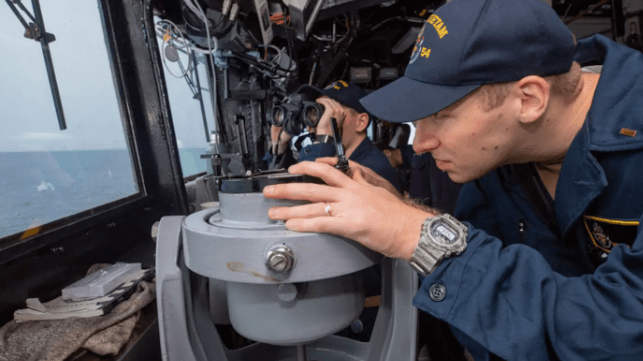 Watchstanders on USS Antietam