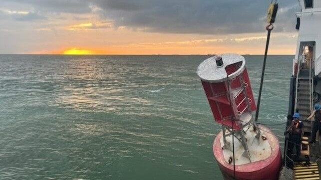 U.S. Coast Guard Cutter Joshua Appleby works buoys in Tampa Bay after Hurricane Milton, Oct. 11, 2024 (USCG)