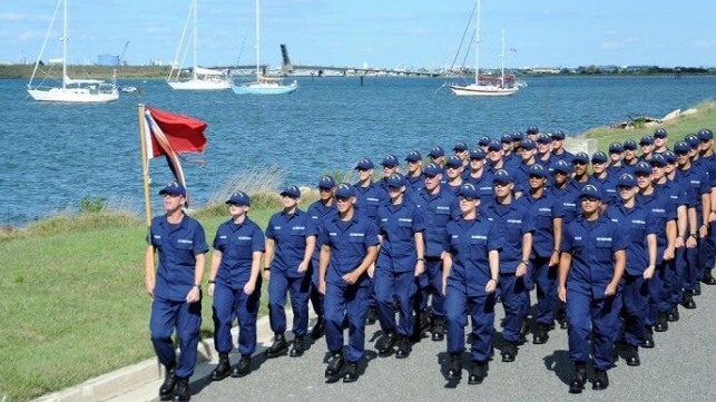 USCGA cadets marching