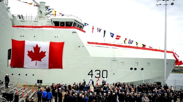 Naming ceremony for HMCS Harry DeWolf