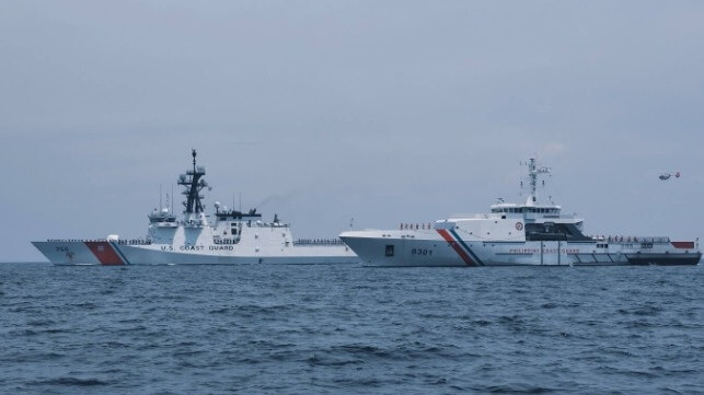 Philippine and U.S. Coast Guard cutters