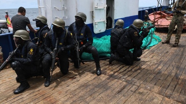 Nigerian Navy boarding team during an exercise, 2023 (USN file image)
