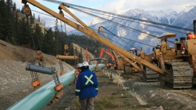 Trans Mountain pipeline installation