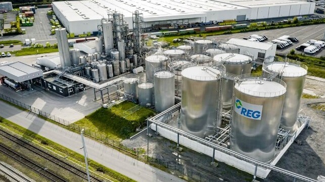 Entrevista: Robert Wolf de Chevron sobre la creciente popularidad de los biocombustibles 1 Planta de biocombustibles operada por Renewable Energy Group, Emden, Alemania (imagen de archivo de Chevron)