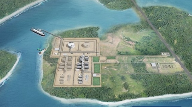Artistic impression of Texas LNG?s planned liquefaction facilities