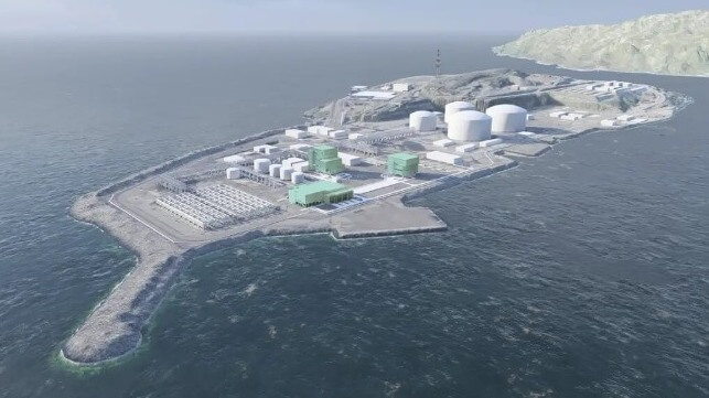 Equinor's Hammerfest LNG plant in an illustration