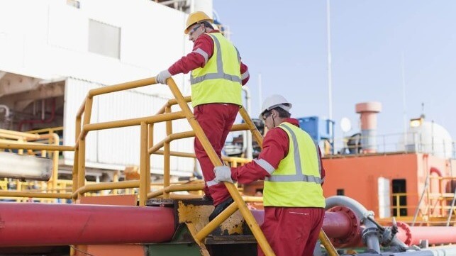 Offshore rig workers