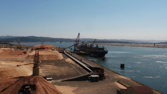 Port of Coos Bay wood chip terminal