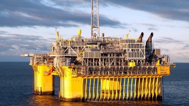 The Troll C platform in the North Sea. (Photo: ?yvind Hagen)