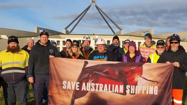Australia seafarers protest loss of jobs and ships 