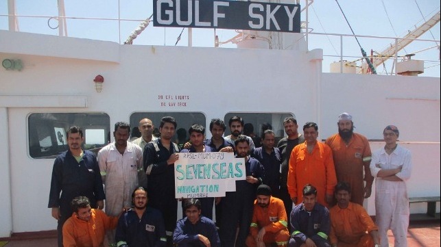 crew of tanker caught in case of political intrigue