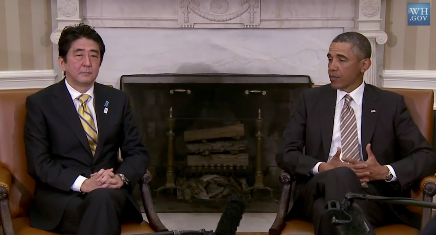 Obama and Shinzo Abe