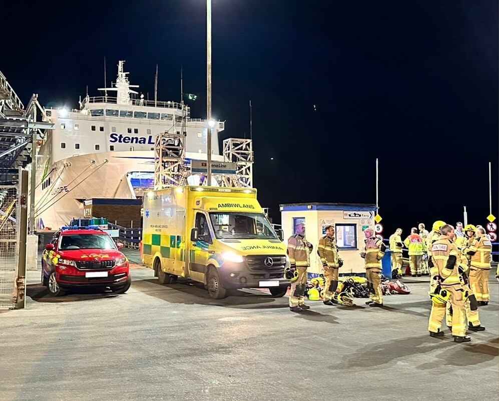Massive Multi-Agency Response to Fire Aboard Ro/Ro Stena Europe