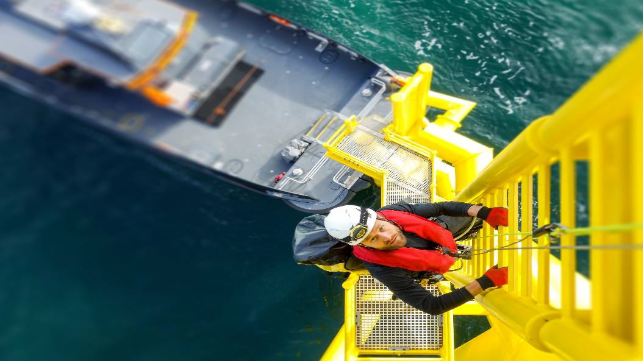 north sea worker