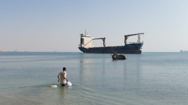abandoned seafer in Egypt goes home