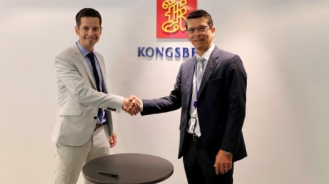 Kongsberg CEO Geir H??y (right) and Tristan Halford-Maw, Deputy Director, M&A Rolls-Royce