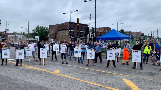 Montreal dockworkers general strike