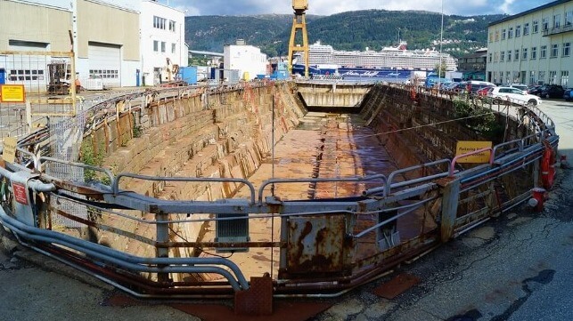 The BMV Laksevag drydock in Bergen (Cavernia / CC BY SA 4.0)