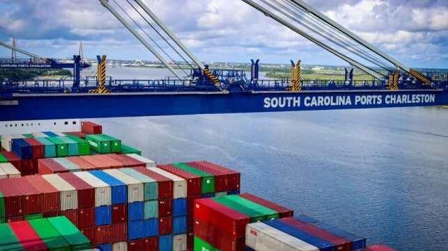 Madrid Bridge arrives Charleston to offload damaged containers