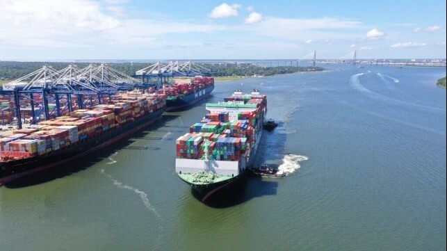 Charleston reduces containership backlog