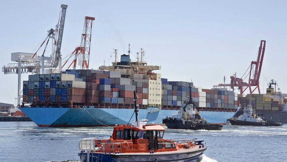 container ships in port