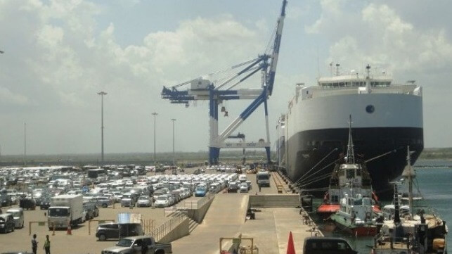 Port of hambantota cargo operations with ro/ro vessels