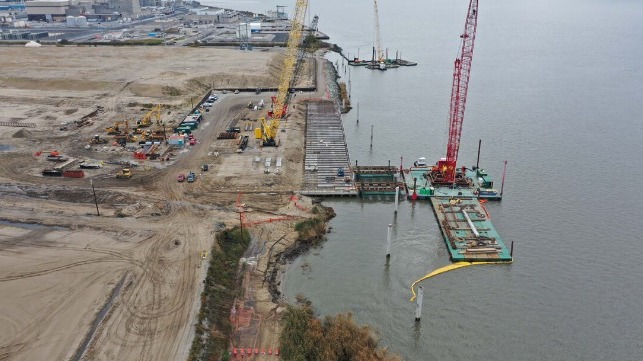 New Jersey Offshore Wind Port under construction (NJEDA)