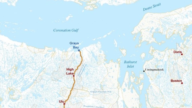 Grays Bay and Coronation Gulf are near the midpoint of the Northwest Passage (KWRG)