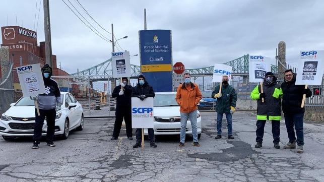 Montreal dockworkers strike