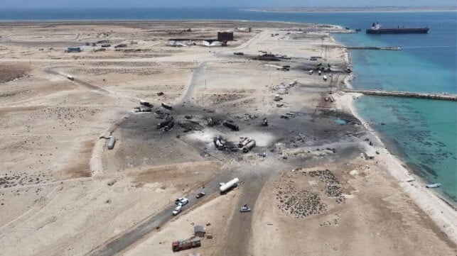 damaged port in Yemen