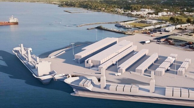 Design rendering for the future port at Nuku’alofa (McConnell Dowell)