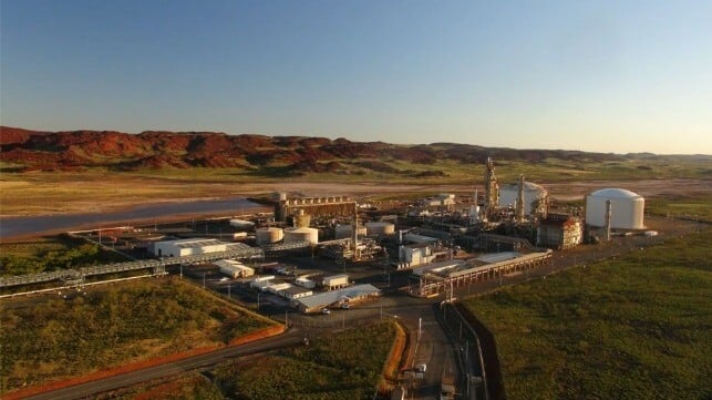 The Yara Pilbara ammonia production plant next to Port Dampier (file image courtesy Yara)