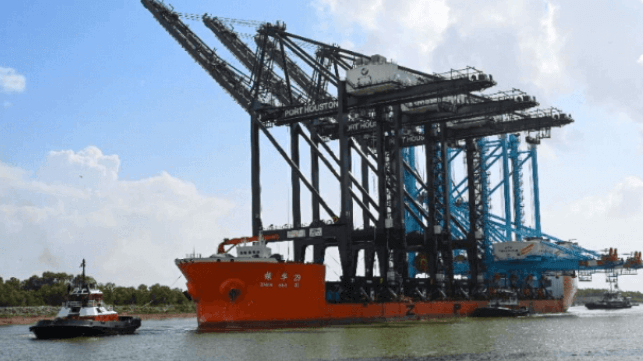 Chinese cargo cranes