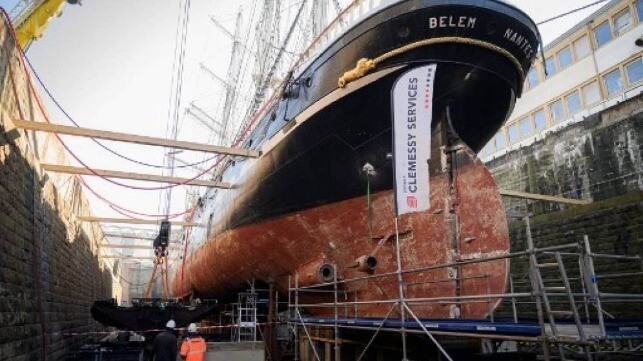 Belem underwent extensive repairs in 2022-23 in preparation for her Olympic voyage (DRAC)