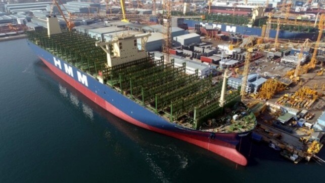record containership construction orders