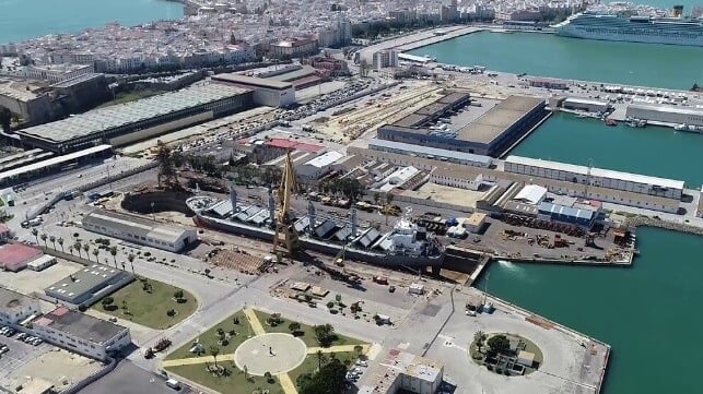 Navantia shipyard in Cadiz