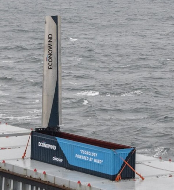 Econowind containerized wind assist unit