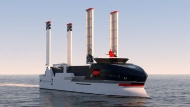 hydrogen powered zero emission cargo ship concept