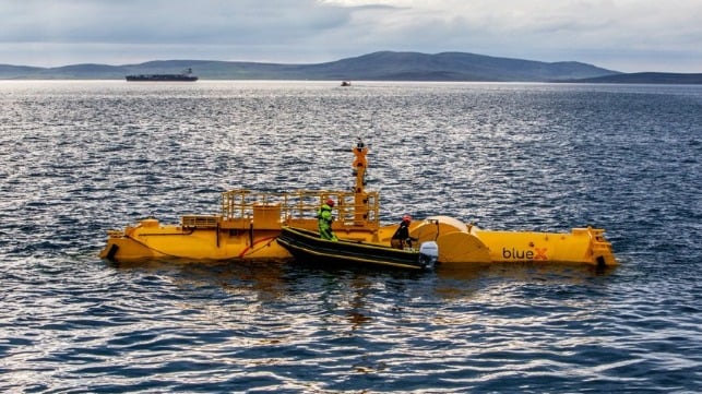 prottype test for tidal and wave energy off Scotland