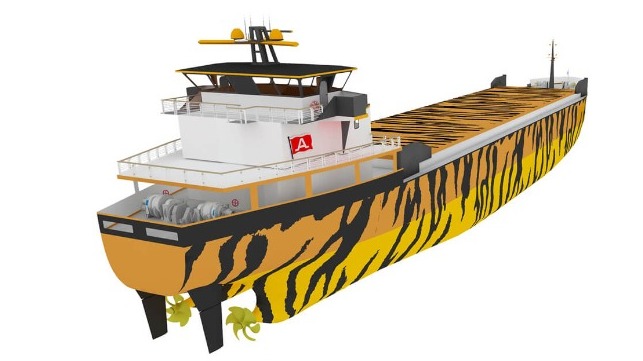 hybrid battery powered digitalization ship design from Japan