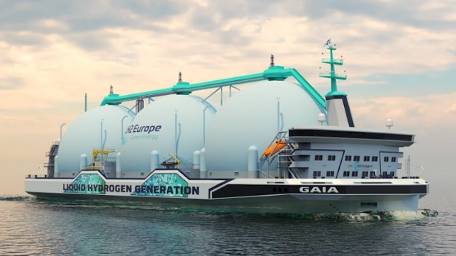 liquid hydrogen concept vessel Scotland to Germany 