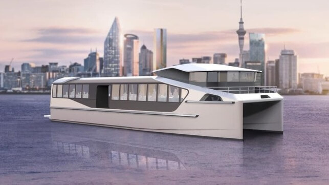 Conceptual illustration of an EV Maritime battery-electric ferry design (EV Maritime)