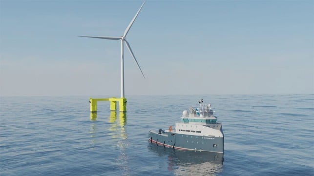 floating wind turbine installation vessel
