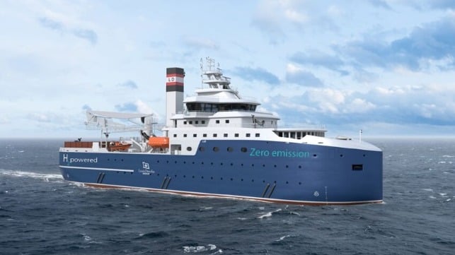 hydrogen powered offshore vessel design