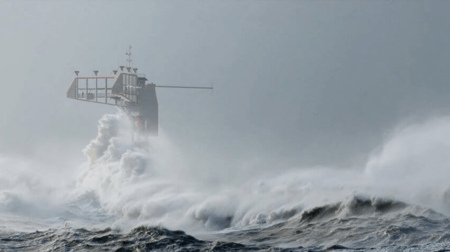 Polar Pod research buoy in extreme waves