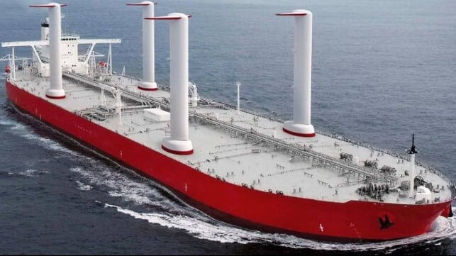 wind propulsion for large cargo ships 