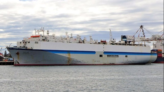 livestock vessel in dispute in South Africa