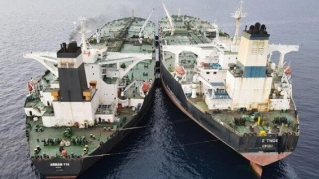 tankers transferring oil