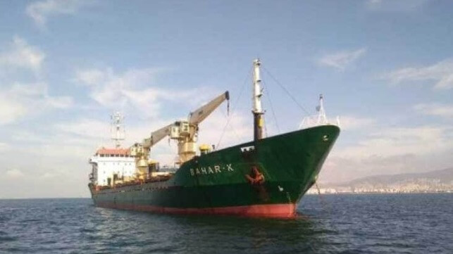 cargo ship leaving Ukraine